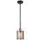 Ballston Cobbleskill 5" Black Antique Brass Mini Pendant w/ Mercury Sh