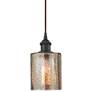 2_Ballston Cobbleskill 5" Bronze Corded Mini Pendant w/ Mercury Shade