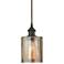 Ballston Cobbleskill 5" Bronze Corded Mini Pendant w/ Mercury Shade