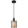 5_Ballston Cobbleskill 5" Bronze Corded Mini Pendant w/ Mercury Shade more views