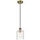 Ballston Cobbleskill 5" Brushed Brass Corded Mini Pendant w/ Deco Shad