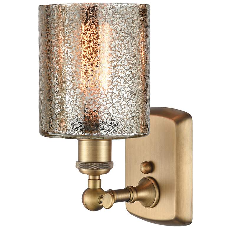 Image 3 Ballston Cobbleskill 5 inch Brushed Brass Sconce w/ Mercury Shade more views