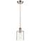 Ballston Cobbleskill 5" Brushed Nickel Corded Mini Pendant w/ Deco Sha