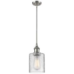 Ballston Cobbleskill 5" Brushed Satin Nickel Mini Pendant w/ Clear Sha