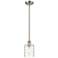 Ballston Cobbleskill 5" Brushed Satin Nickel Mini Pendant w/ Deco Shad