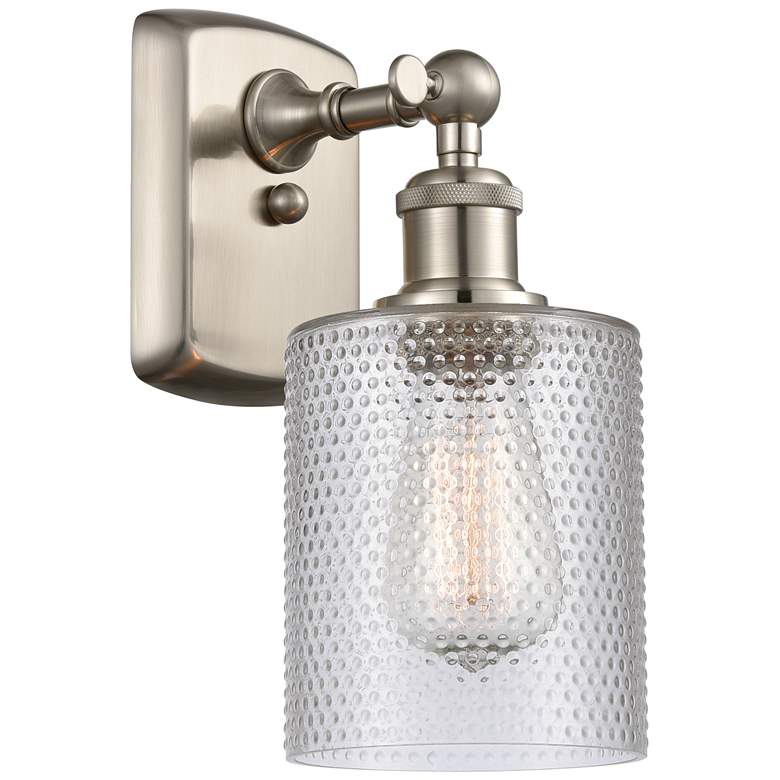Image 1 Ballston Cobbleskill 5 inch Brushed Satin Nickel Sconce w/ Clear Shade