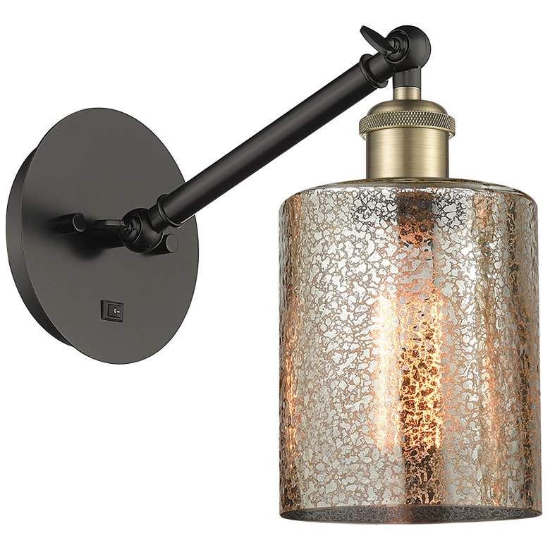 Image 1 Ballston Cobbleskill 5" Incandescent Sconce - Black Brass - Mercury Sh