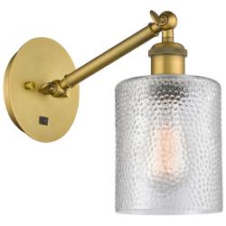 Ballston Cobbleskill 5" Incandescent Sconce - Brass Finish - Clear Sha