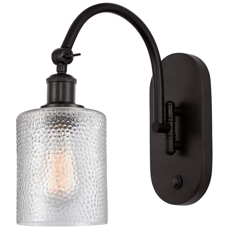 Image 1 Ballston Cobbleskill 5" Incandescent Sconce - Bronze Finish - Clear Sh