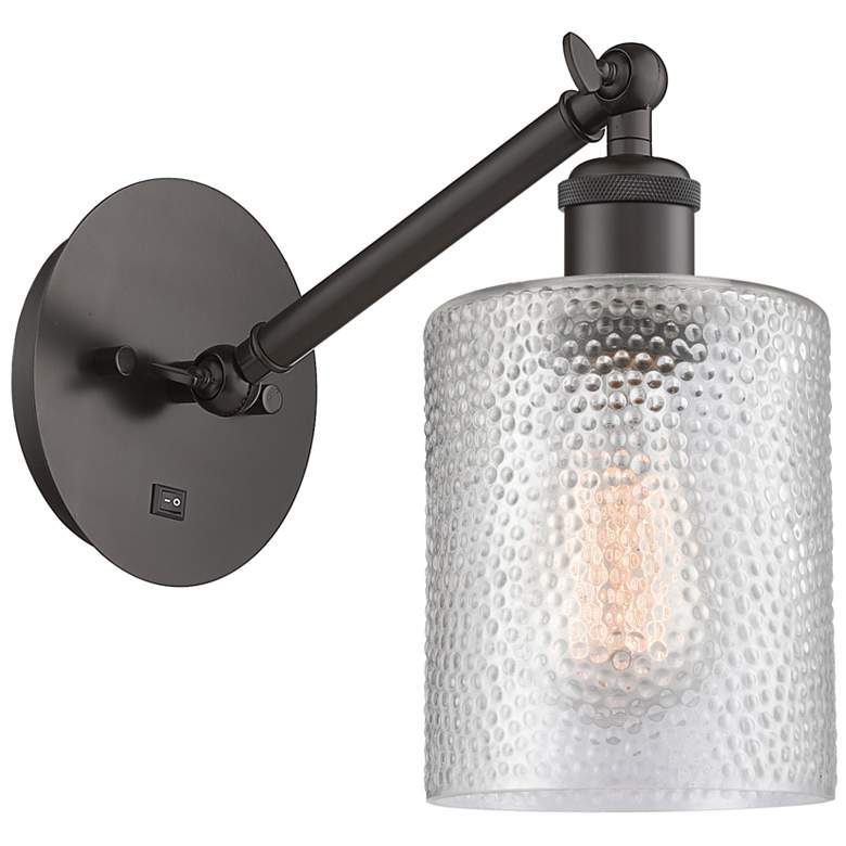 Image 1 Ballston Cobbleskill 5" Incandescent Sconce - Bronze Finish - Clear Sh
