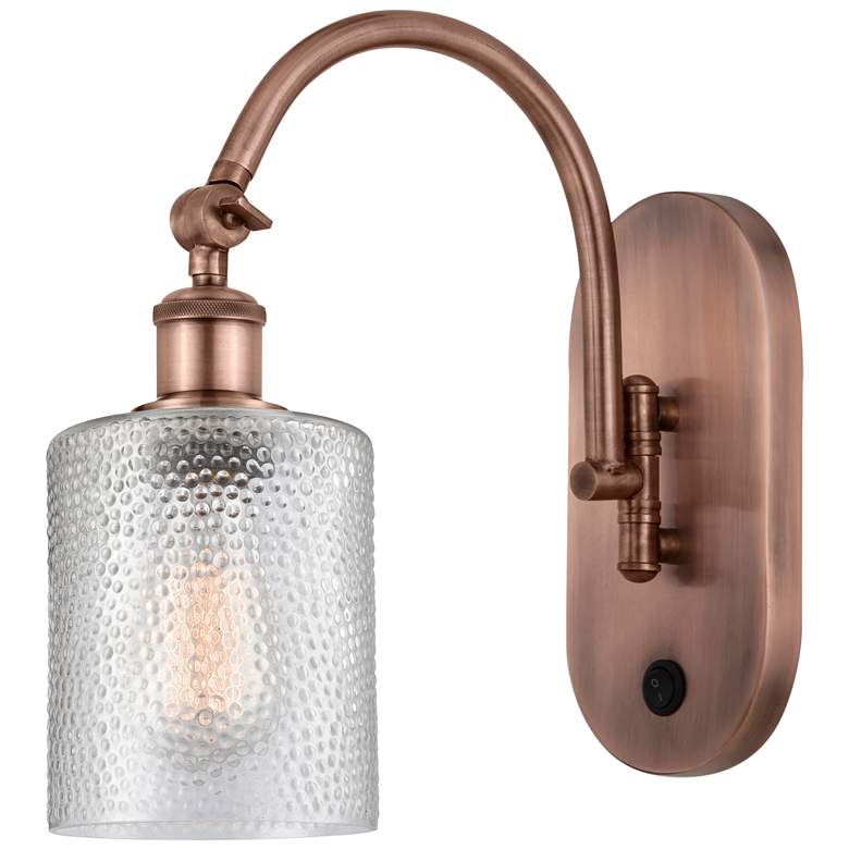 Image 1 Ballston Cobbleskill 5" Incandescent Sconce - Copper Finish - Clear Sh