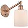 Ballston Cobbleskill 5" Incandescent Sconce - Copper - Matte White Sha
