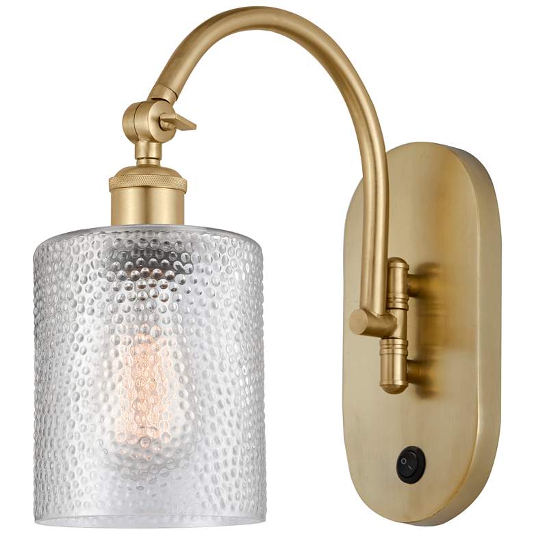 Image 1 Ballston Cobbleskill 5" Incandescent Sconce - Gold Finish - Clear Shad
