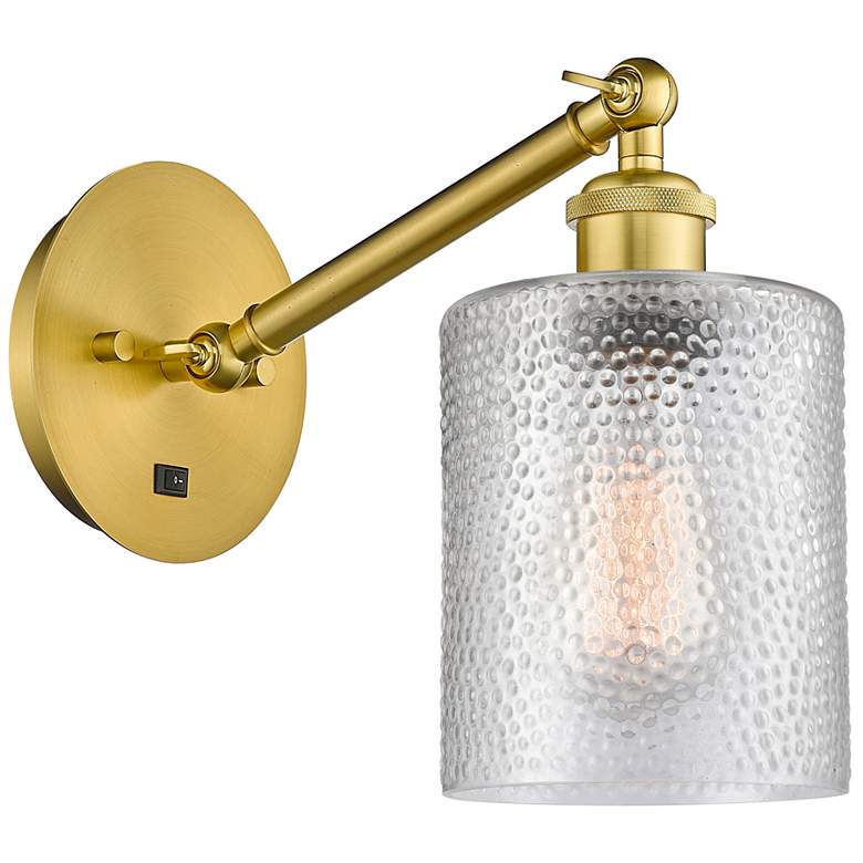 Image 1 Ballston Cobbleskill 5" Incandescent Sconce - Gold Finish - Clear Shad