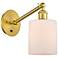 Ballston Cobbleskill 5" Incandescent Sconce - Gold - Matte White Shade
