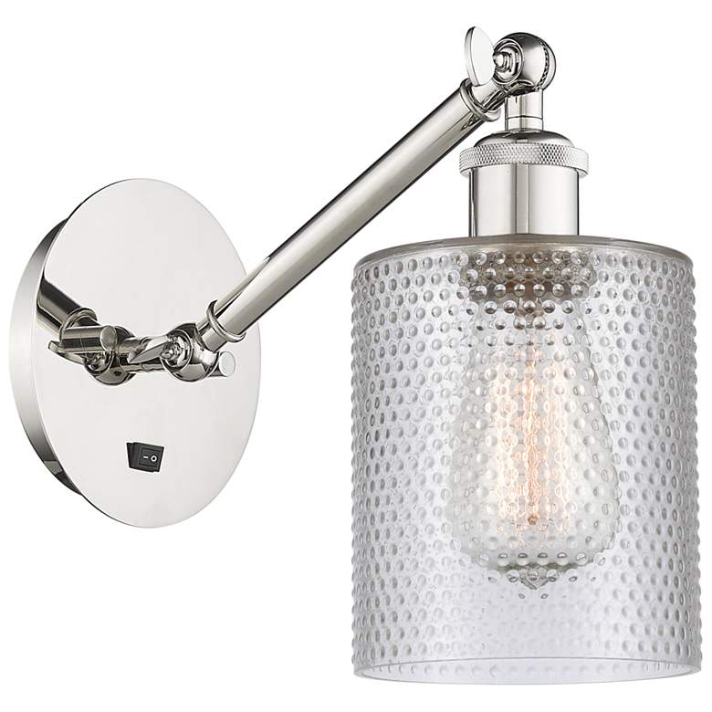 Image 1 Ballston Cobbleskill 5" Incandescent Sconce - Nickel Finish - Clear Sh