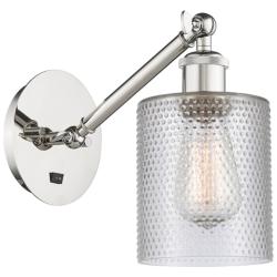 Ballston Cobbleskill 5" Incandescent Sconce - Nickel Finish - Clear Sh