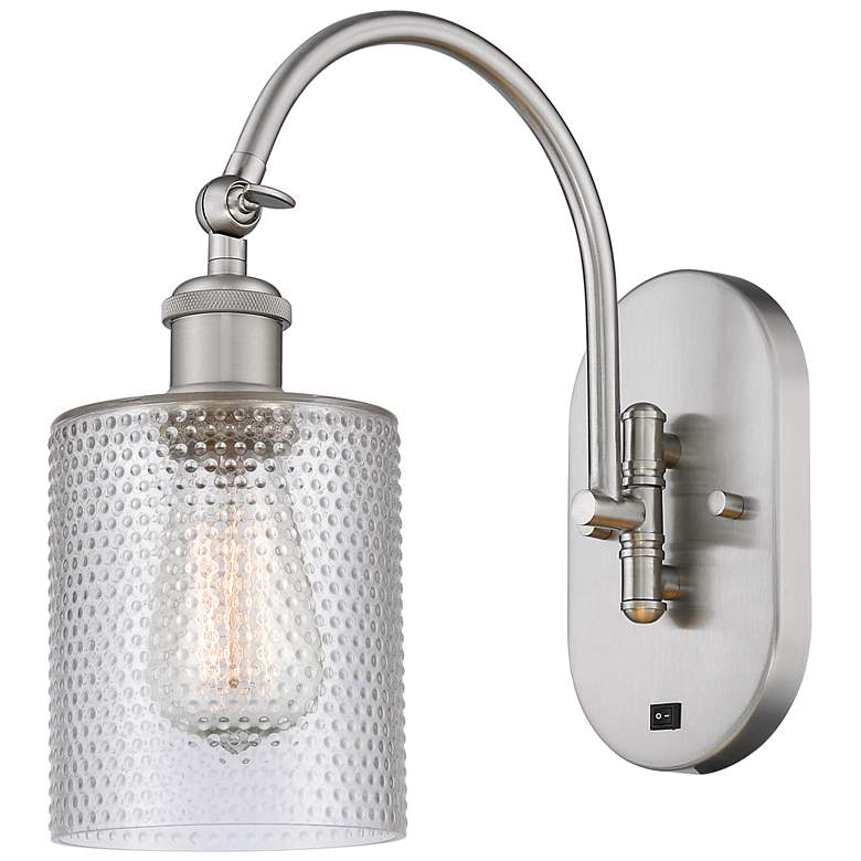 Image 1 Ballston Cobbleskill 5" Incandescent Sconce - Nickel Finish - Clear Sh
