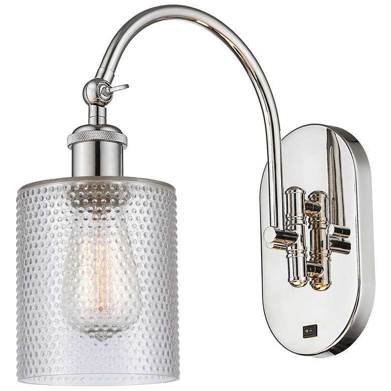 Image 1 Ballston Cobbleskill 5" Incandescent Sconce - Nickel Finish - Clear Sh