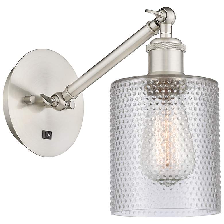 Image 1 Ballston Cobbleskill 5" Incandescent Sconce - Nickel Finish - Clear Sh