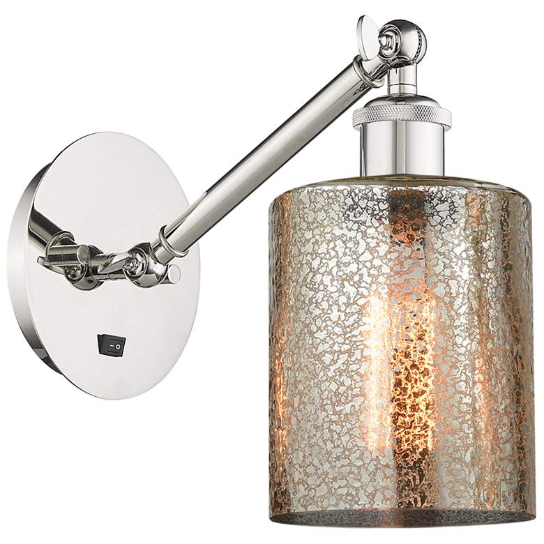 Image 1 Ballston Cobbleskill 5" Incandescent Sconce - Nickel Finish - Mercury