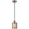 Ballston Cobbleskill 5" LED Mini Pendant - Antique Copper - Mercury Sh