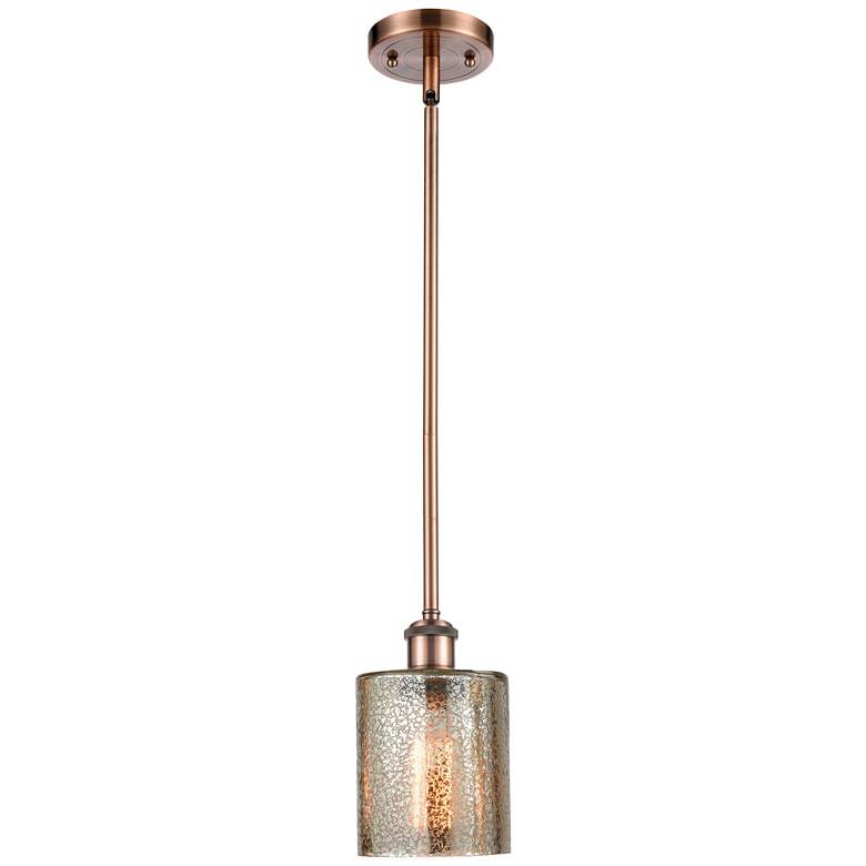 Image 1 Ballston Cobbleskill 5" LED Mini Pendant - Antique Copper - Mercury Sh