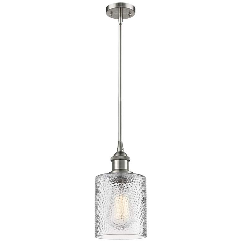 Image 1 Ballston Cobbleskill 5" LED Mini Pendant - Brushed Satin Nickel - Clea