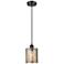 Ballston Cobbleskill 5" LED Mini Pendant - Matte Black - Mercury Shade