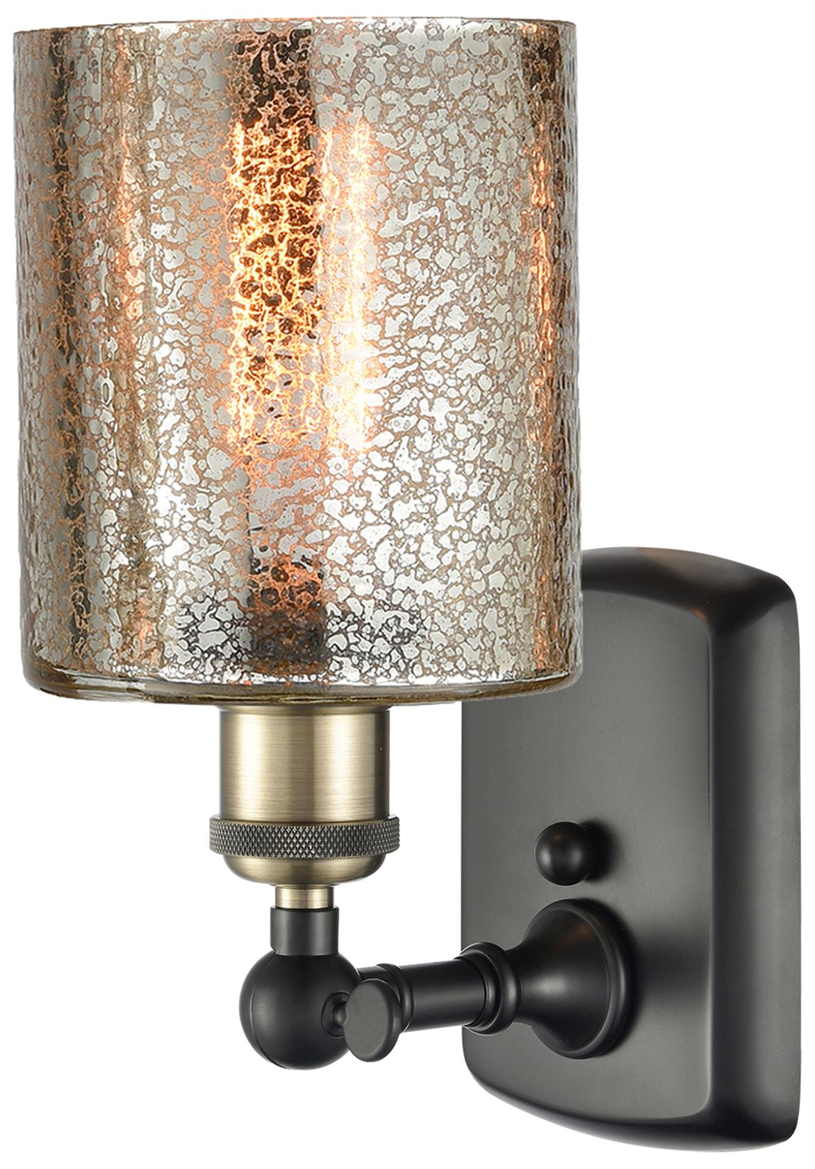 Image 5 Ballston Cobbleskill 5" LED Sconce - Black Brass Finish - Mercury Shad more views