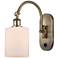 Ballston Cobbleskill 5" LED Sconce - Brass Finish - Matte White Shade