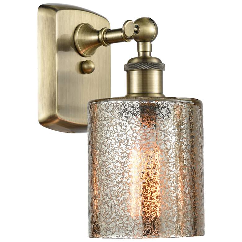 Image 1 Ballston Cobbleskill 5" LED Sconce - Brass Finish - Mercury Shade