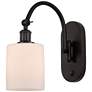 Ballston Cobbleskill 5" LED Sconce - Bronze Finish - Matte White Shade