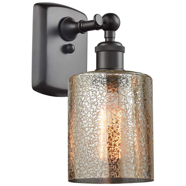 Image 1 Ballston Cobbleskill 5" LED Sconce - Bronze Finish - Mercury Shade