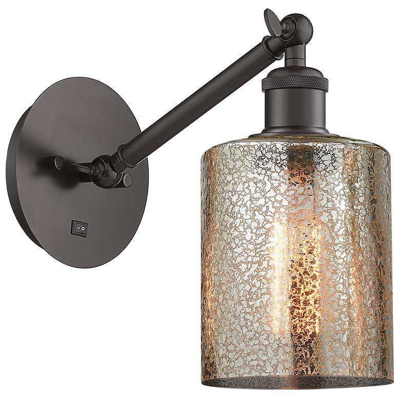 Image 1 Ballston Cobbleskill 5" LED Sconce - Bronze Finish - Mercury Shade