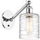 Ballston Cobbleskill 5" LED Sconce - Chrome Finish - Deco Swirl Shade