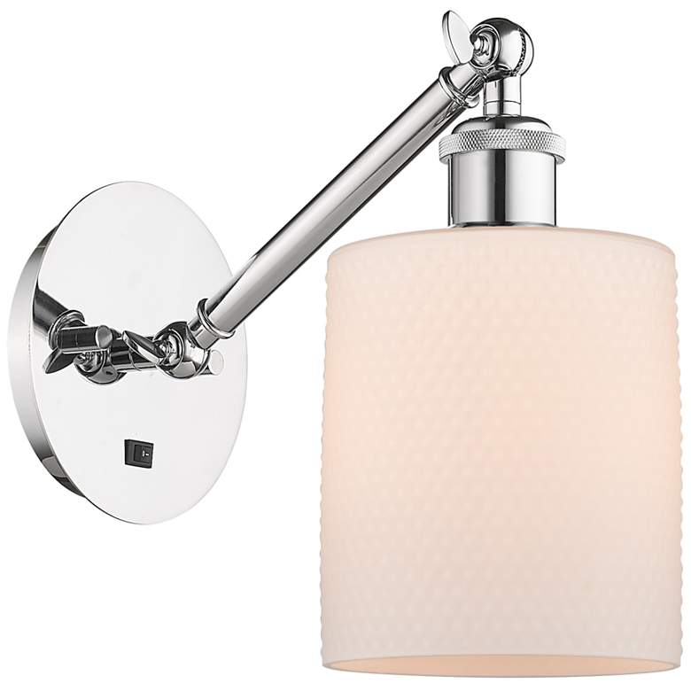 Image 1 Ballston Cobbleskill 5" LED Sconce - Chrome Finish - Matte White Shade