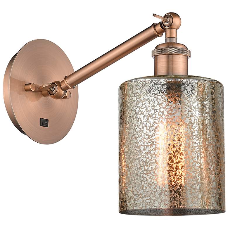 Image 1 Ballston Cobbleskill 5" LED Sconce - Copper Finish - Mercury Shade