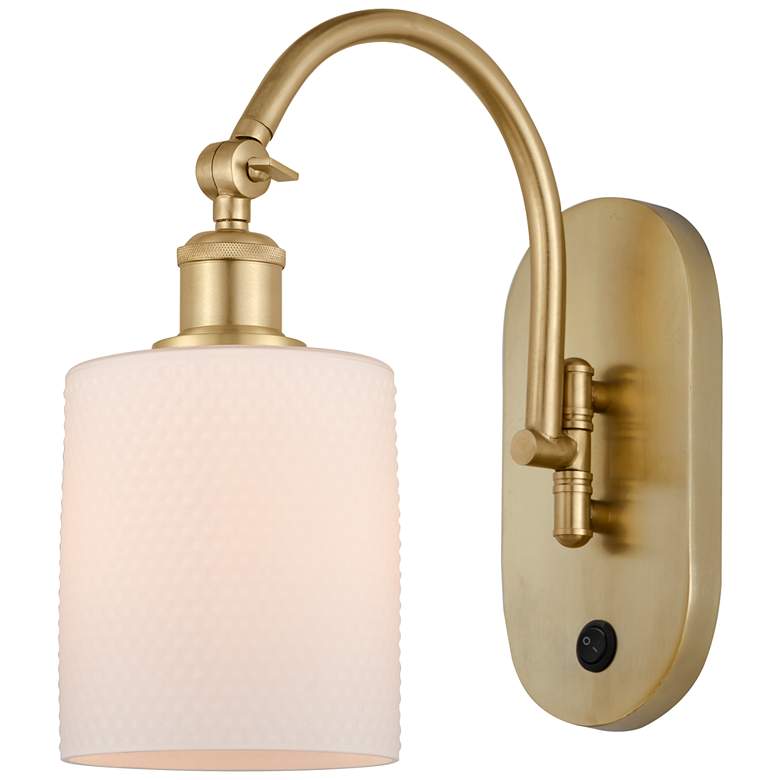Image 1 Ballston Cobbleskill 5" LED Sconce - Gold Finish - Matte White Shade