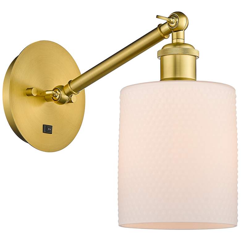 Image 1 Ballston Cobbleskill 5" LED Sconce - Gold Finish - Matte White Shade