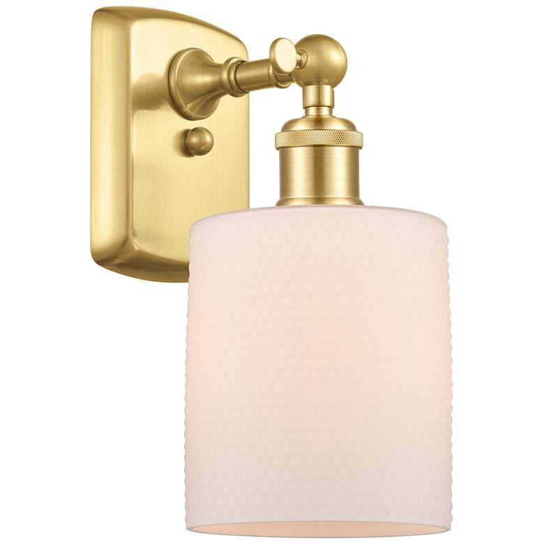 Image 1 Ballston Cobbleskill 5" LED Sconce - Gold Finish - Matte White Shade