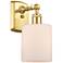 Ballston Cobbleskill 5" LED Sconce - Gold Finish - Matte White Shade