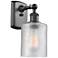 Ballston Cobbleskill 5" LED Sconce - Matte Black Finish - Clear Shade
