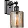 Ballston Cobbleskill 5" LED Sconce - Matte Black Finish - Mercury Shad