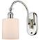 Ballston Cobbleskill 5" LED Sconce - Nickel Finish - Matte White Shade