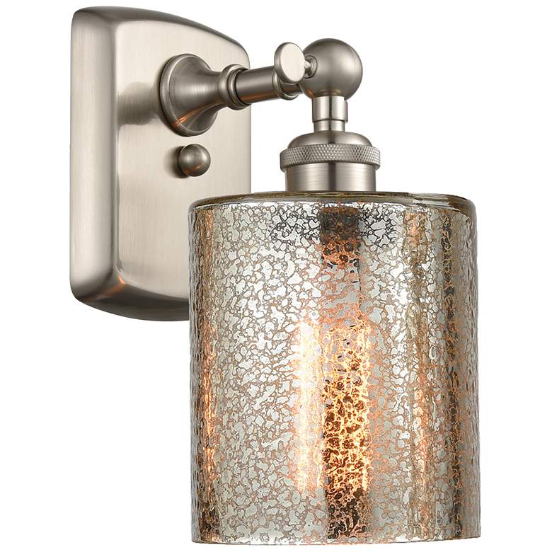Image 1 Ballston Cobbleskill 5" LED Sconce - Nickel Finish - Mercury Shade