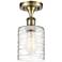 Ballston Cobbleskill 5" LED Semi-Flush Mount - Antique Brass - Deco Sw