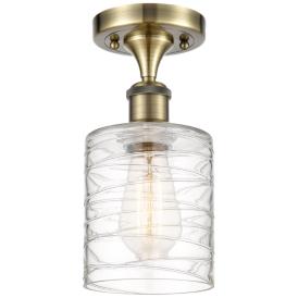 Ballston Cobbleskill 5" LED Semi-Flush Mount - Antique Brass - Deco Sw Ballston Cobbleskill 5" LED Semi-Flush Mount - Antique Brass - Deco Sw