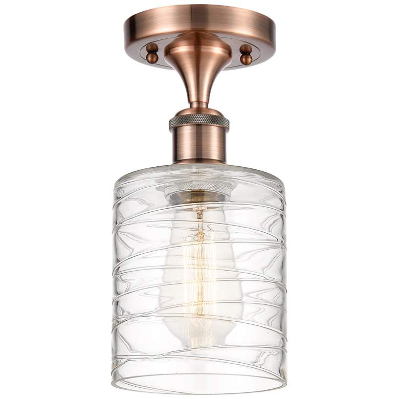 Image 1 Ballston Cobbleskill 5" LED Semi-Flush Mount - Antique Copper - Deco S