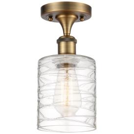 Ballston Cobbleskill 5" LED Semi-Flush Mount - Brushed Brass - Deco Sw Ballston Cobbleskill 5" LED Semi-Flush Mount - Brushed Brass - Deco Sw